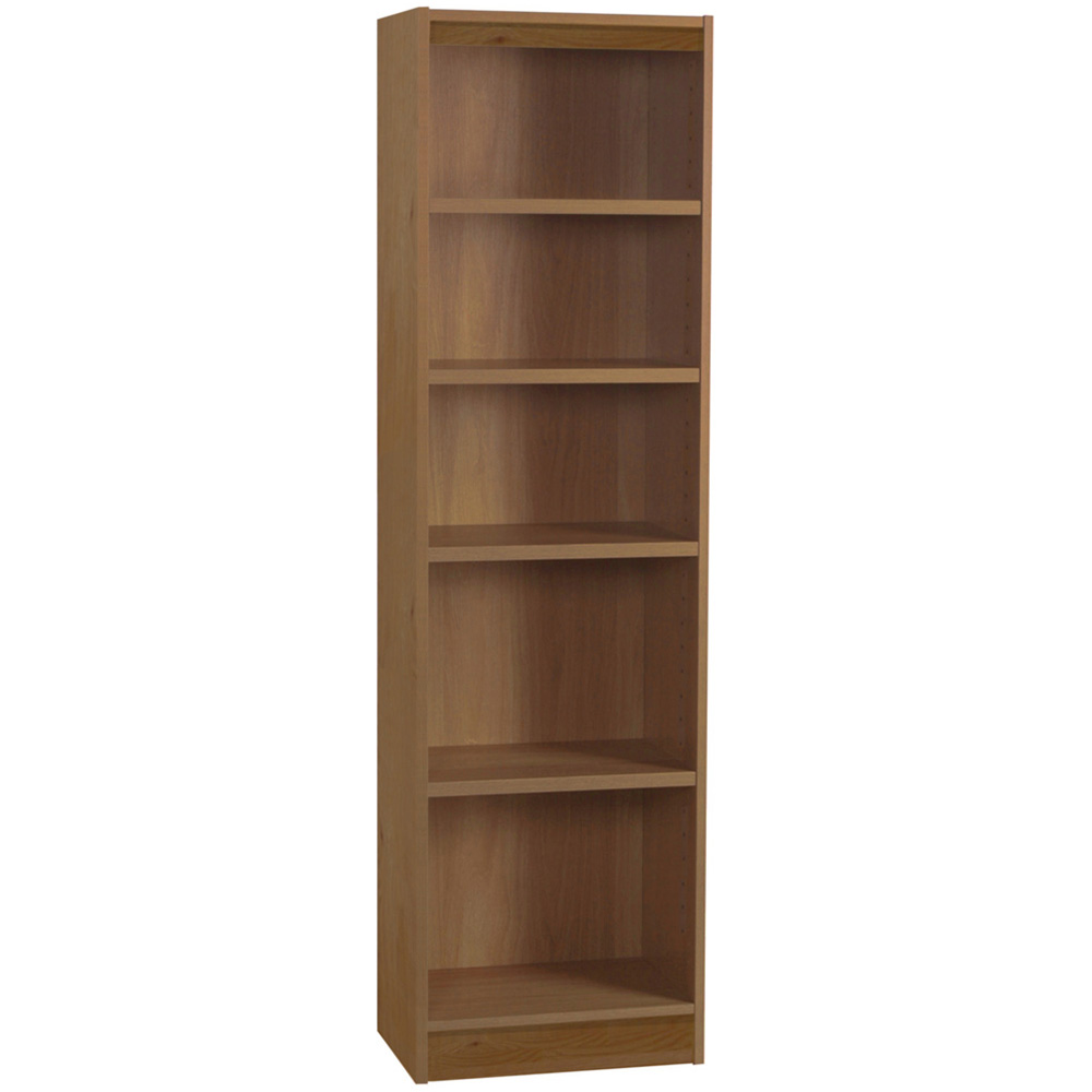 R White Cabinets 5 Shelf Brown Tall Bookcase Image 2