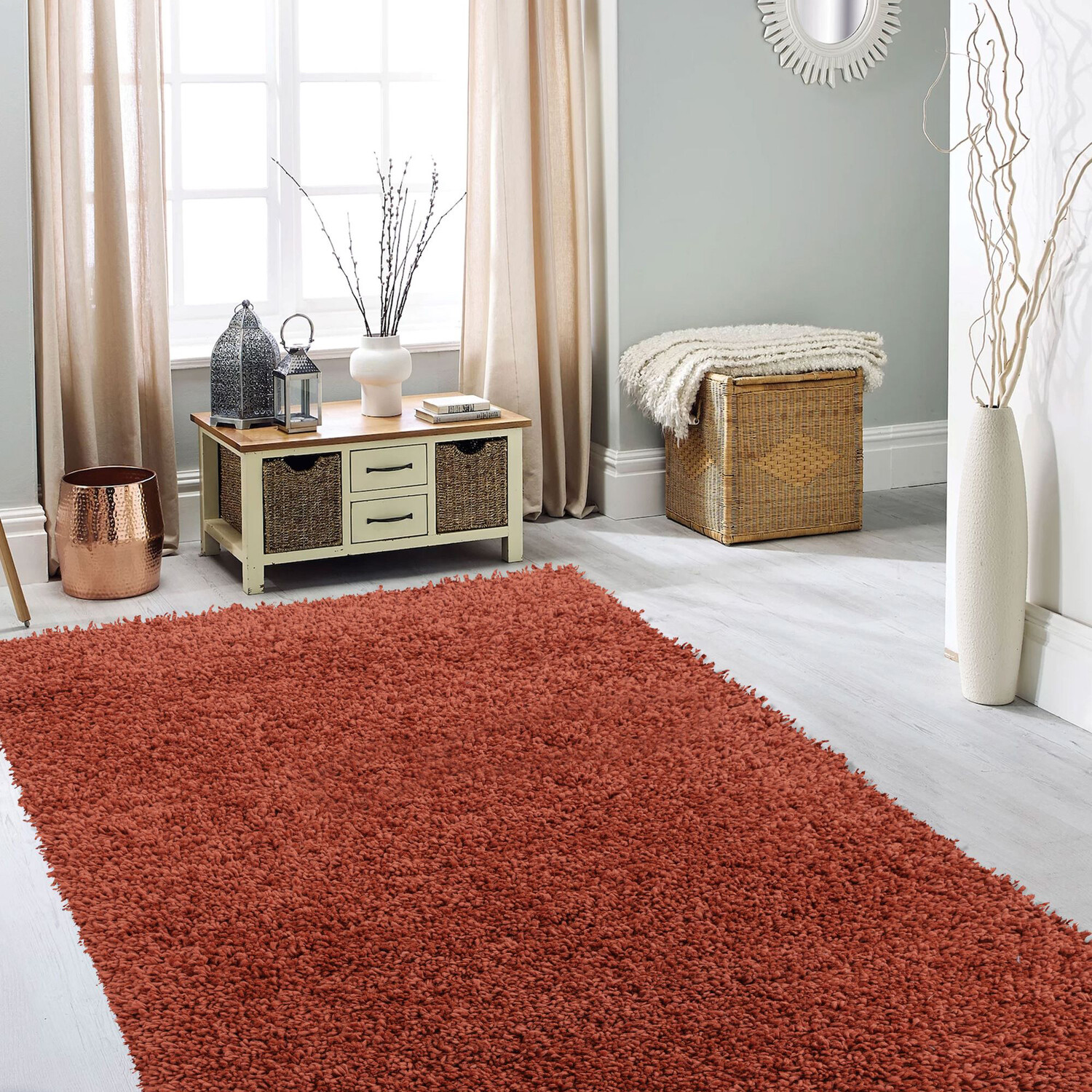 Kingston Textured Rug  - Maple / 100cm Image 2
