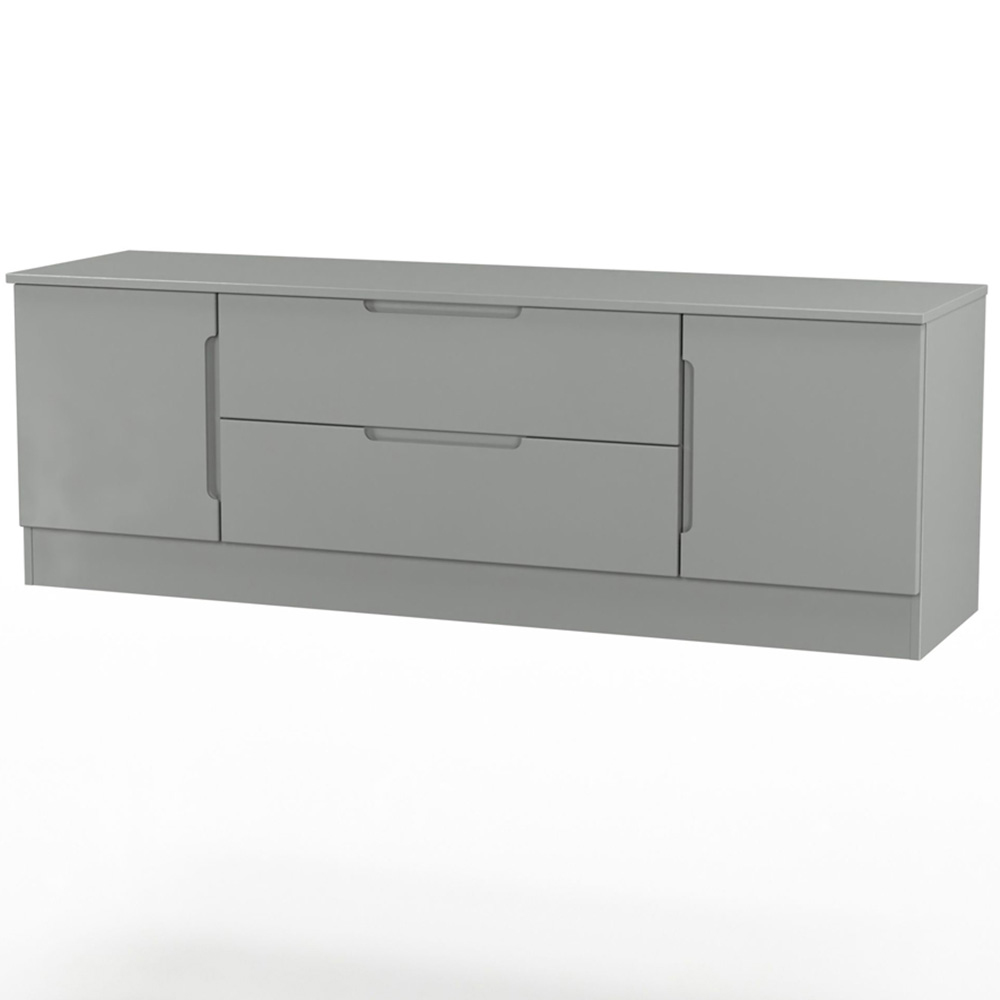 Crowndale Milan 2 Door 2 Drawer Dusk Grey Wide TV Unit Ready Assembled Image 4
