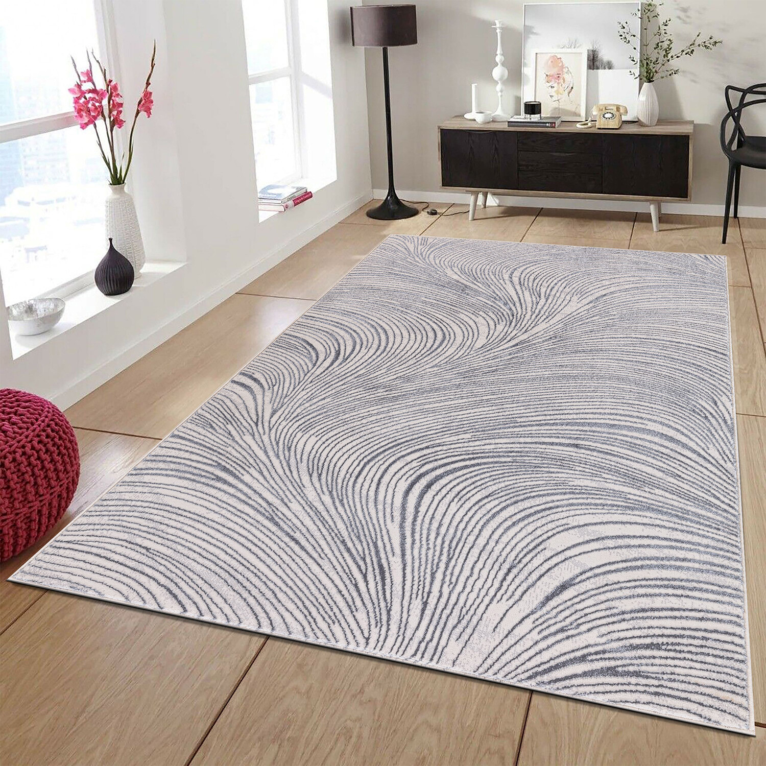 Sunset Ophelia Rug - Grey / 120cm Image 3