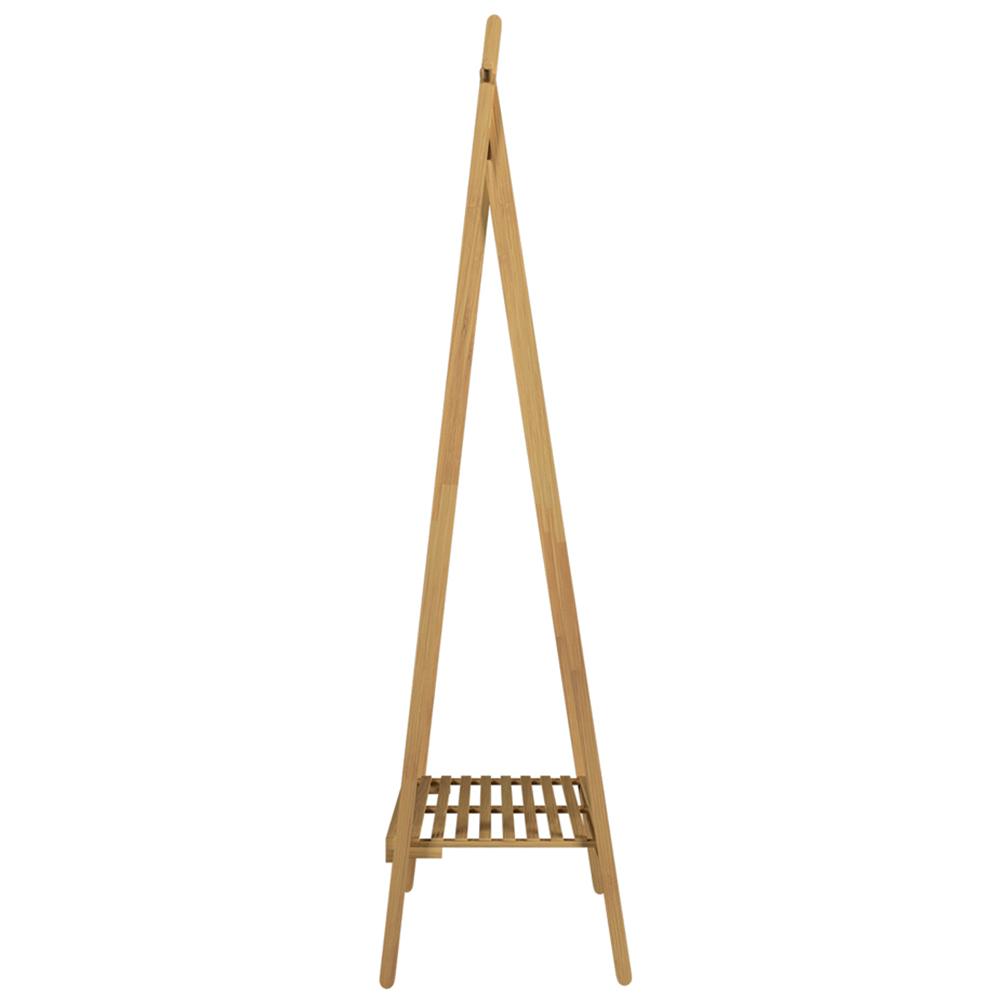 Living Elements Single Shelf Bamboo Foldable Garment Rack Image 4