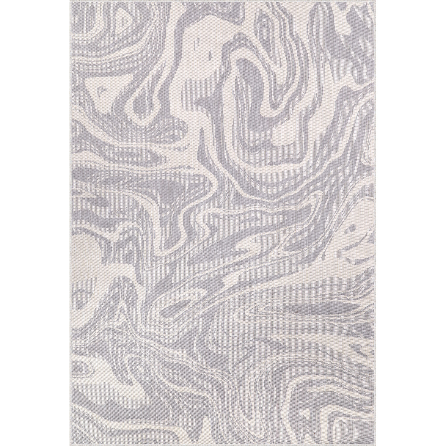 Liquid Marble Effect Rug  - Grey / 160cm Image 1