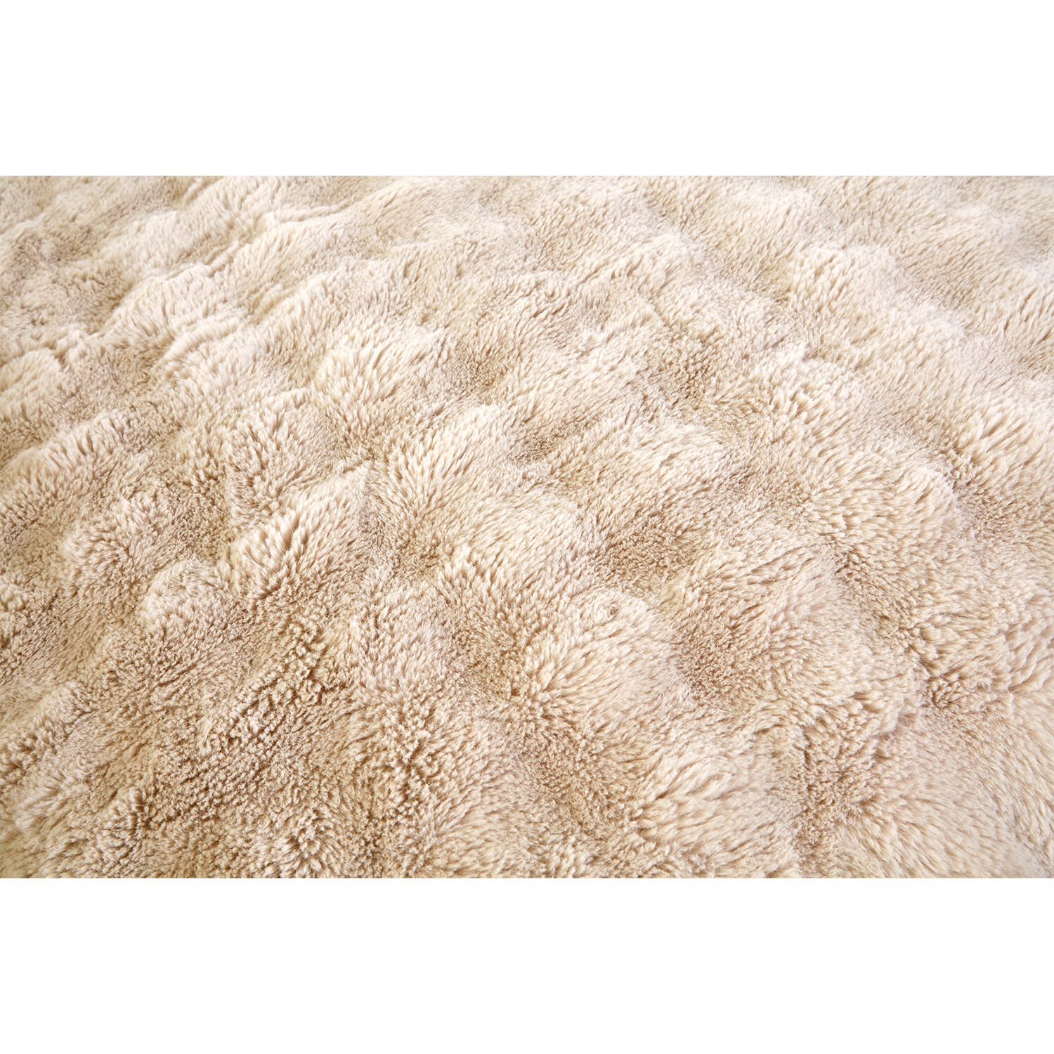 Aurora Faux Fur Duvet Set - Champagne / Single Image 4