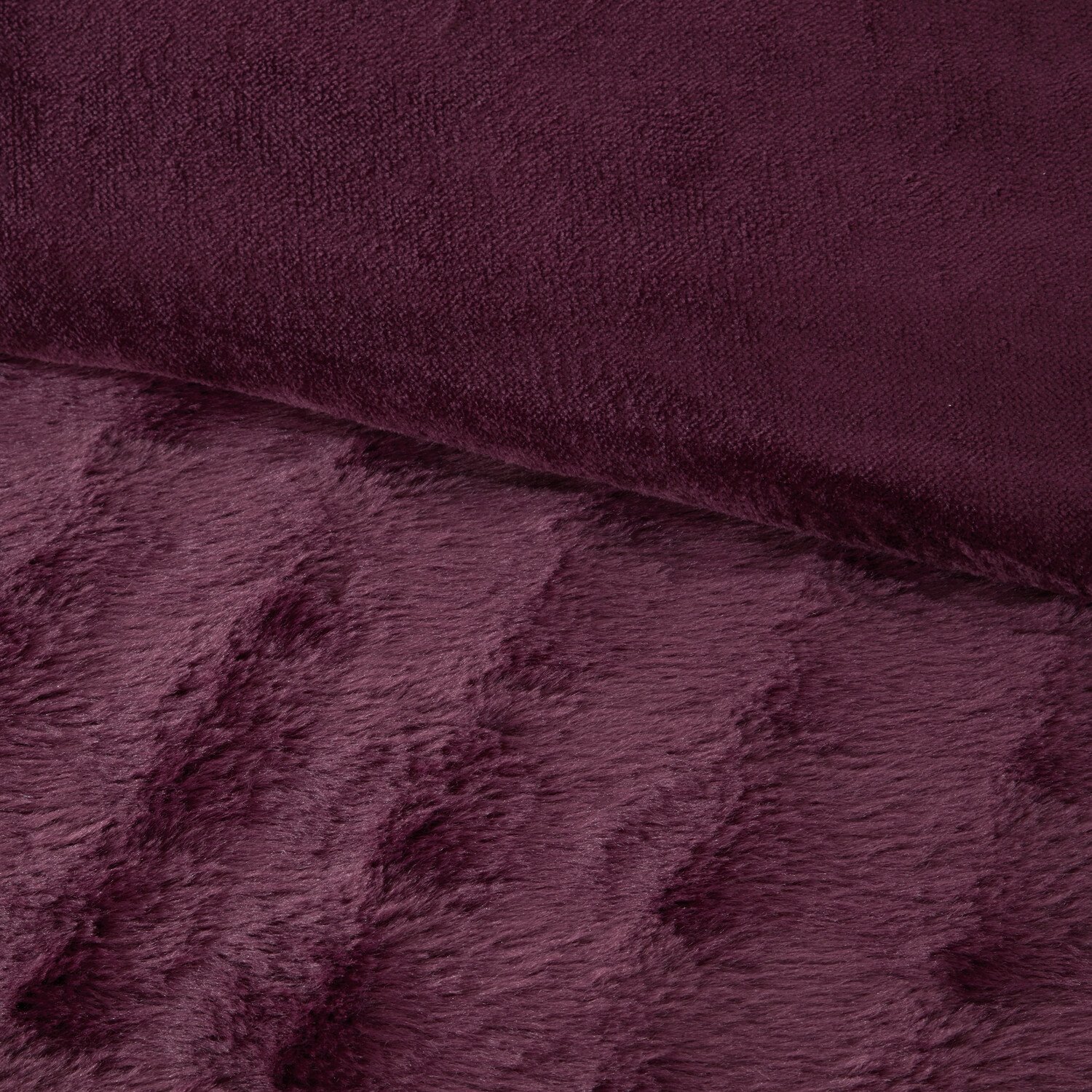 Aurora Soft Faux Fur Duvet Set Berry King Image 2