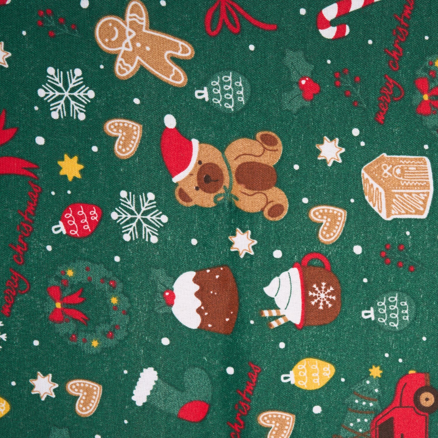 Christmas Printed Table Runner Green Image 5