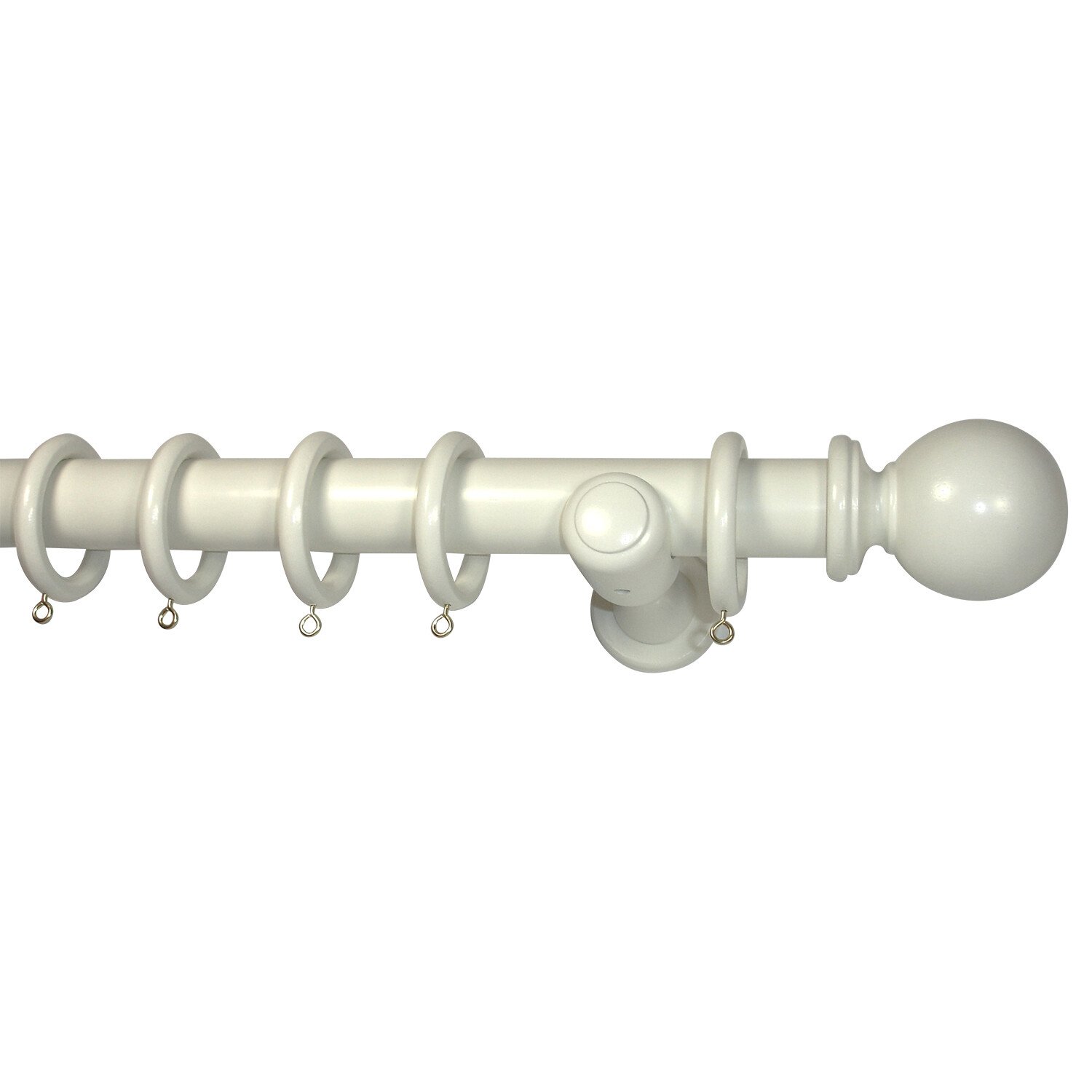 Windsor Curtain Pole - Cloud White / 180cm Image