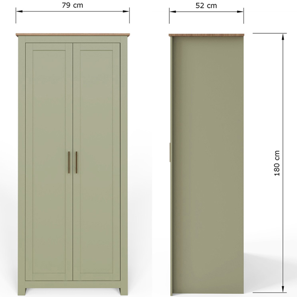 GFW Lancaster Sage Green 3 Piece Bedroom Furniture Set Image 8