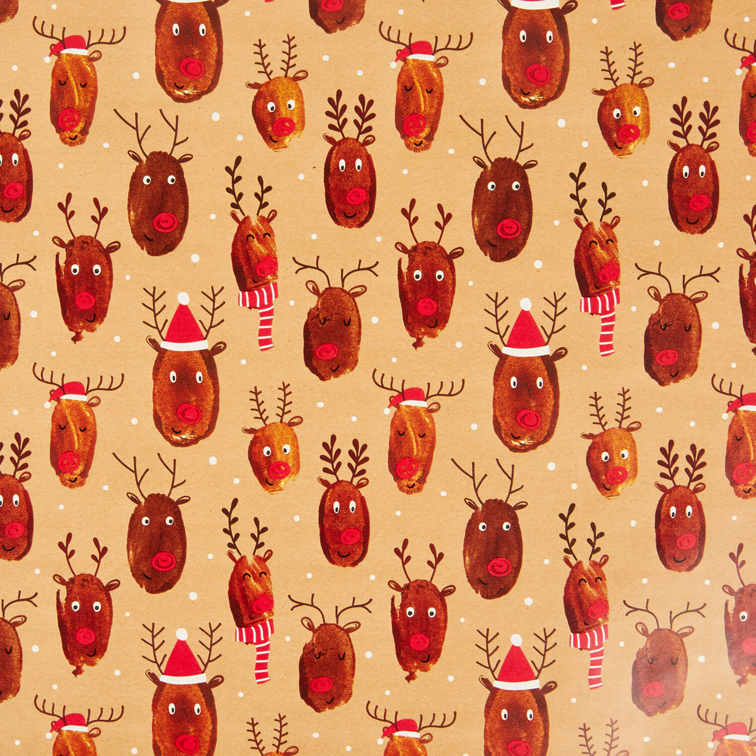 Christmas Kraft Characters Gift Wrap 8m - Brown Image 2