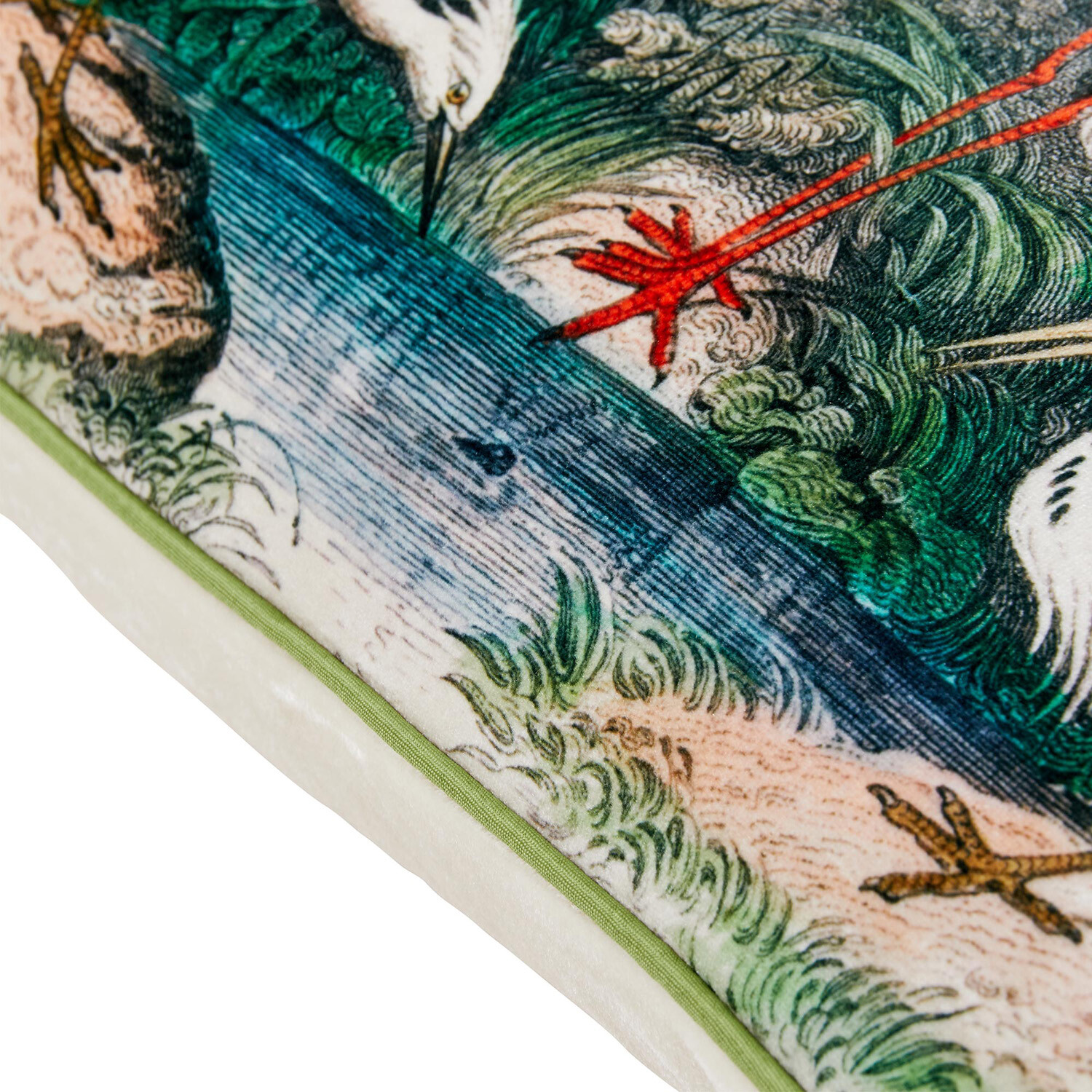 Oriental Birds Cushion - Multicolour Image 4