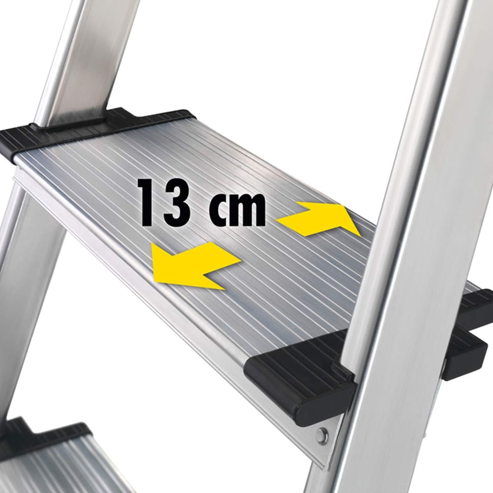 Hailo 8040-707 L80 7 Tread Aluminium Deep Step Ladder Image 5