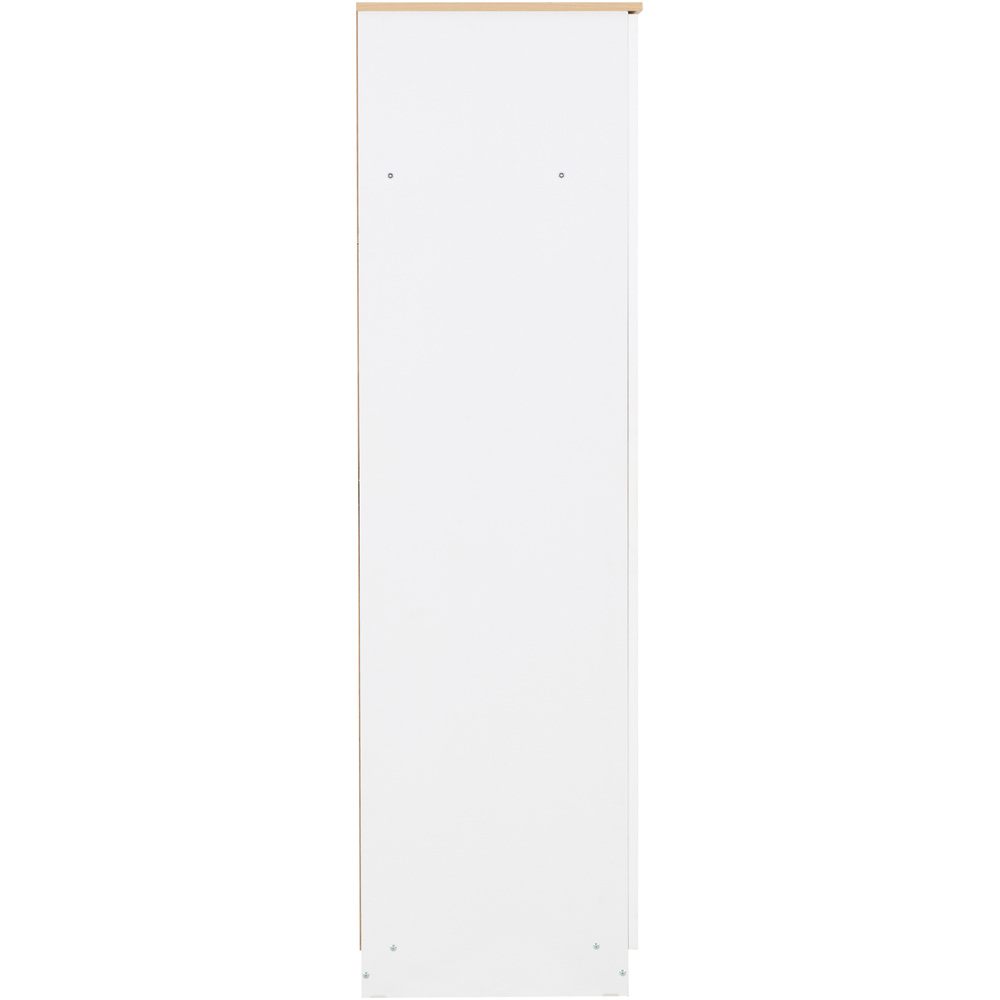 Seconique Portland 2 Door White and Oak Effect Wardrobe Image 5
