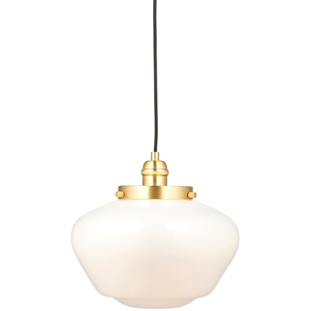 Merano Finale Brass Opal Glass Pendant Ceiling Light Image 3