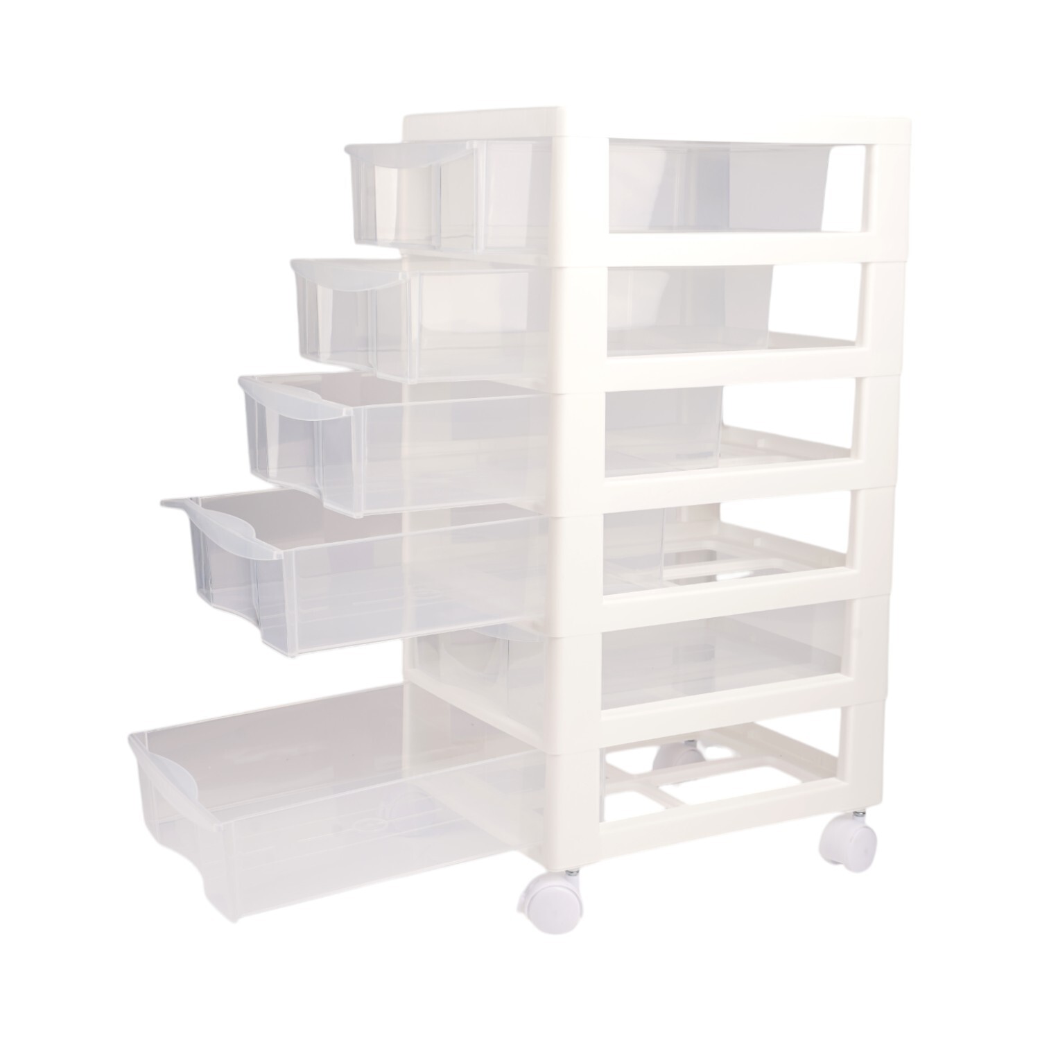 6 Drawer Storage Organiser White Image 7