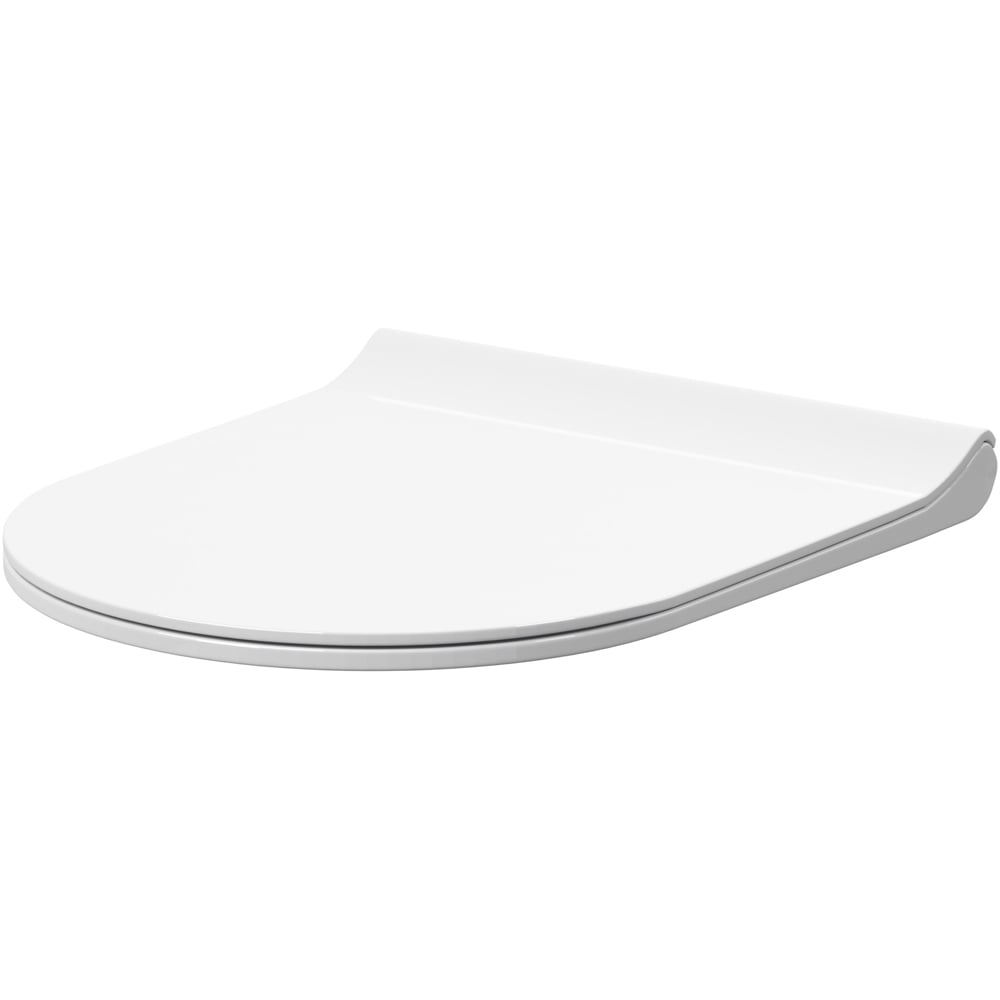 nuie White Round Sandwich Soft Close and Top Fix Toilet Seat Image 1