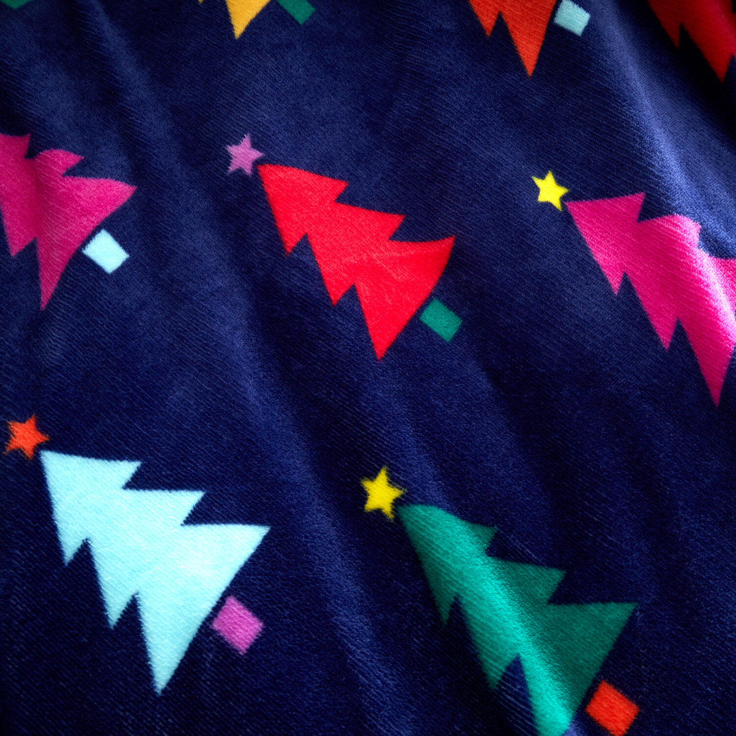Christmas Brights Fleece Duvet  - Navy / Double Image 3