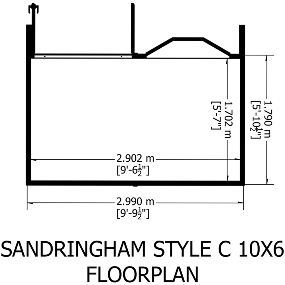 Shire Sandringham 10 x 6 Shiplap Style C Apex Shed Image 9