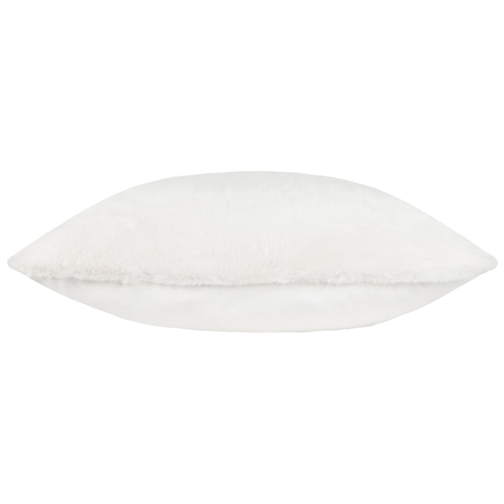 Paoletti Stanza White Faux Fur Cushion Image 4