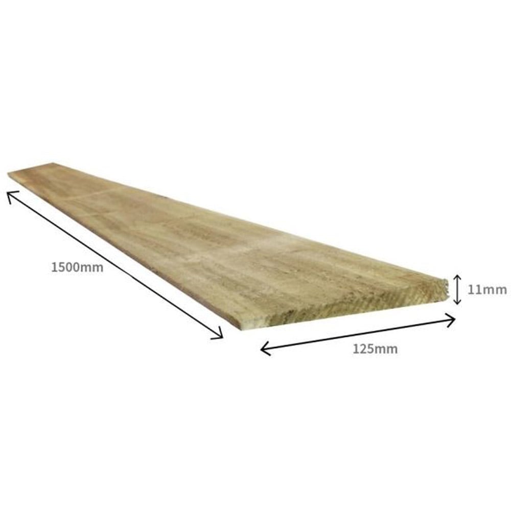 Snowdon Timber Pressure Treated Garden Feather Edge Fence Board 1.5m x 125 x 11mm 10 Pack Image 7