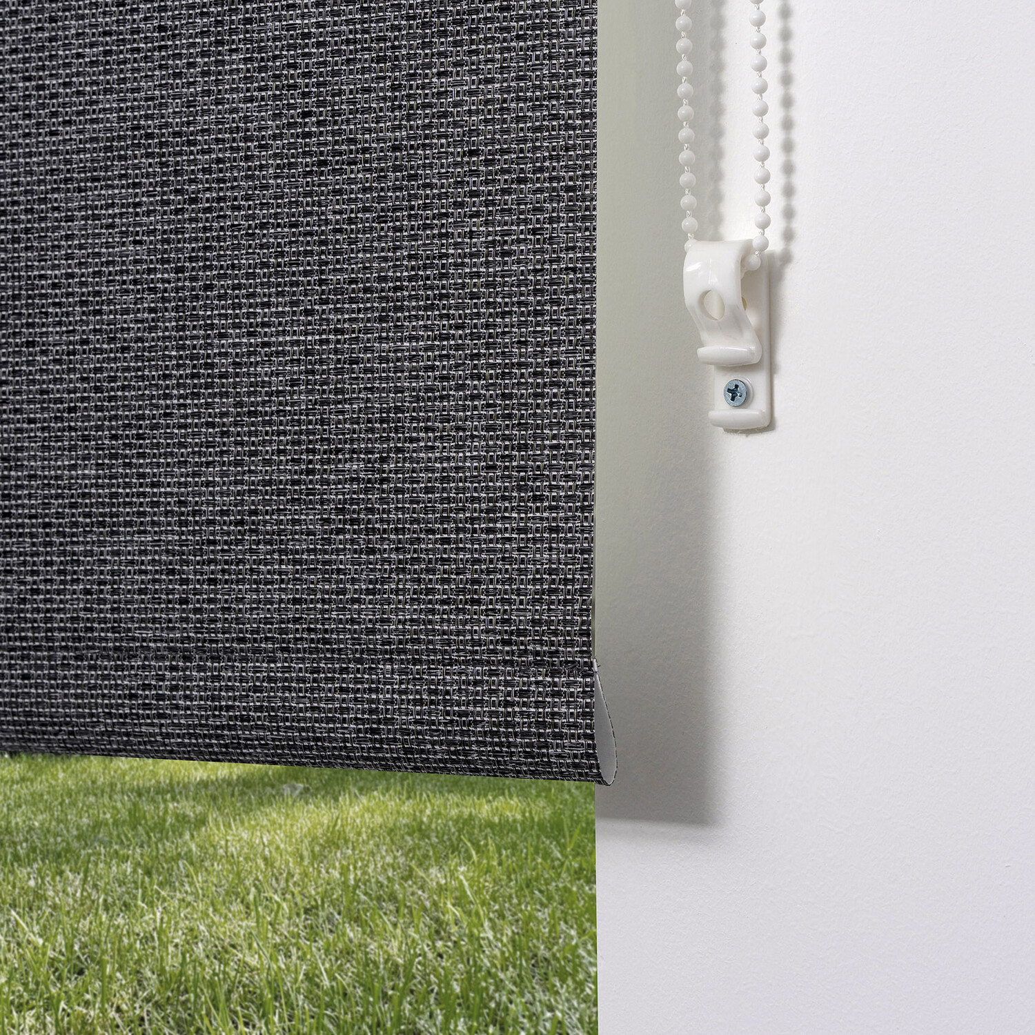 Trends Jute Textured Blackout Blind - Dark Grey / 90cm Image 2