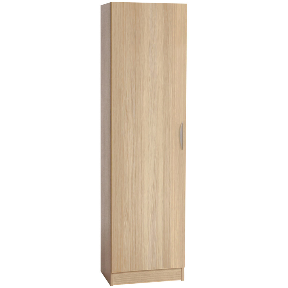 R White Cabinets Single Door Brown Tall Cupboard Image 2