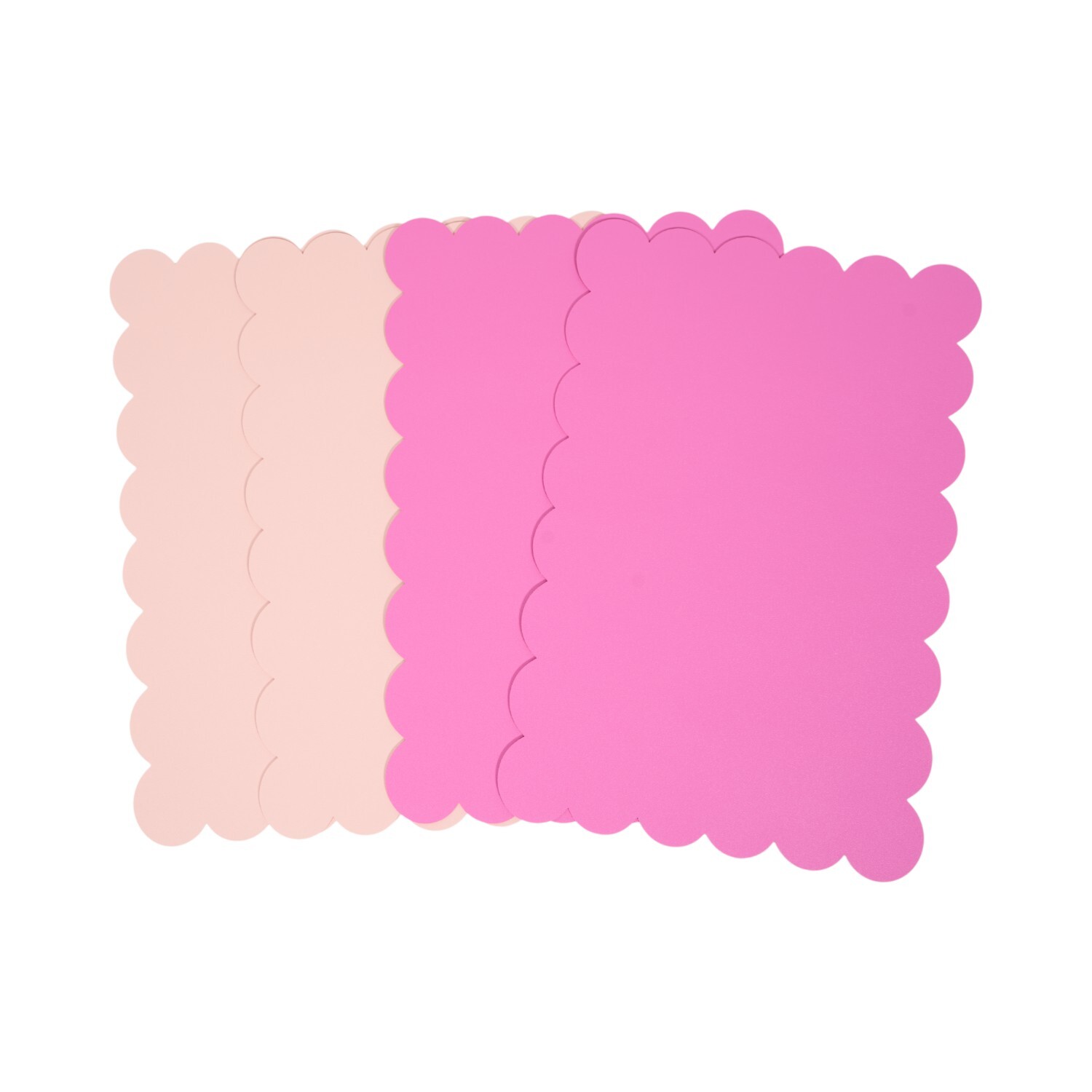 Pack of 4 Scalloped Edge Placemats Pink Image 2