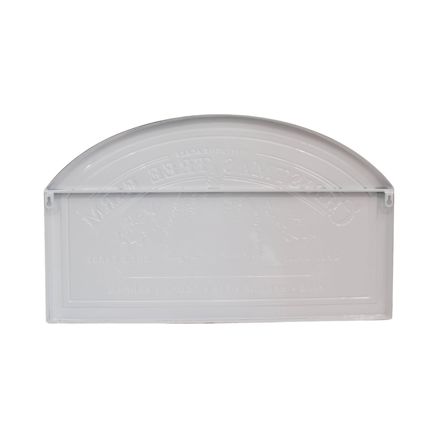 Christmas Tree Farm Embossed Sign White Image 4