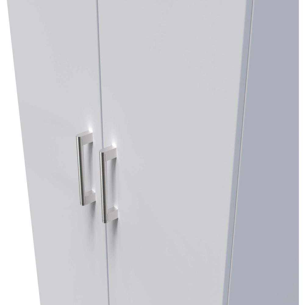 Crowndale Devon Ready Assembled 2 Door Grey Matt Wardrobe Image 5
