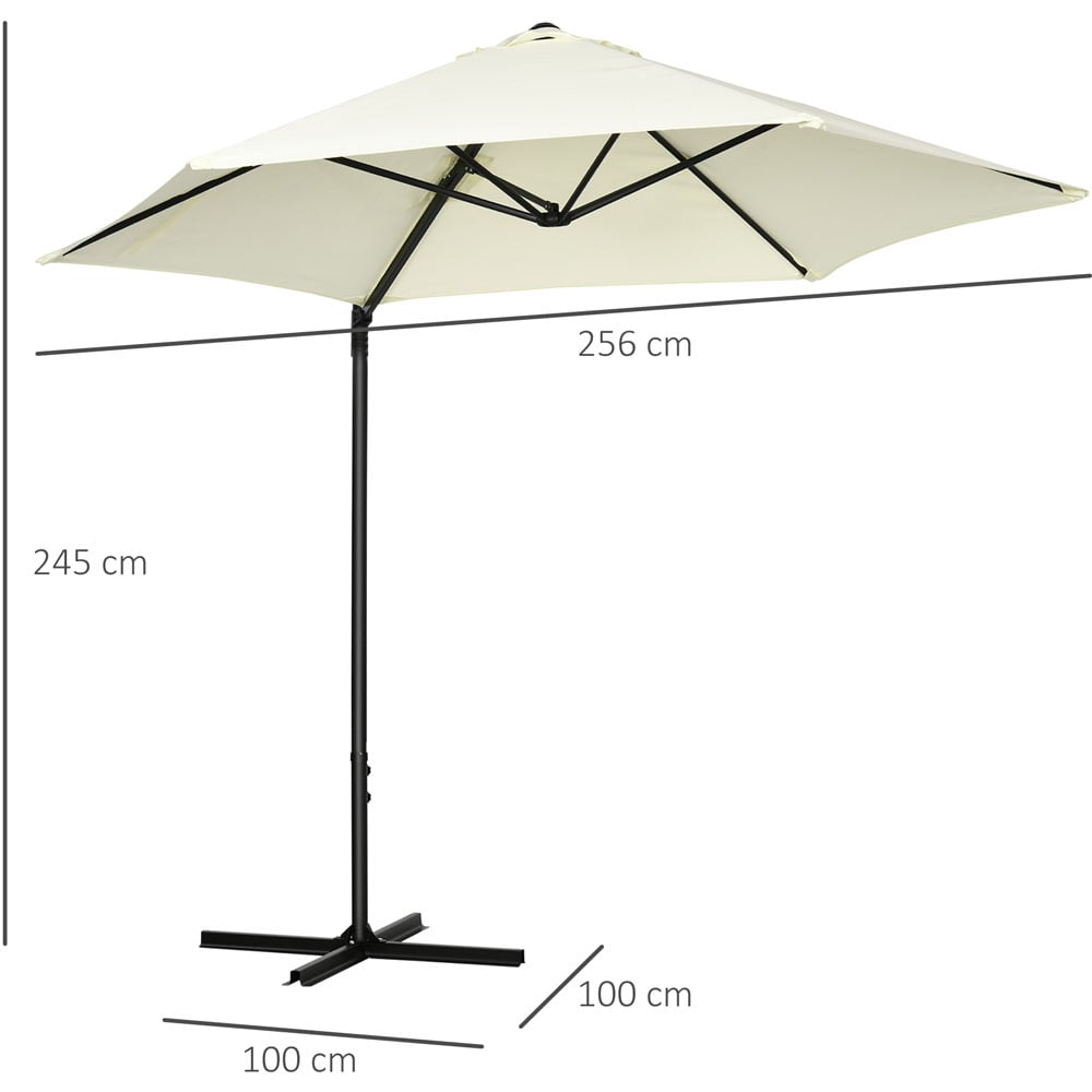 Outsunny 2.5m Garden Parasol Beige Image 5