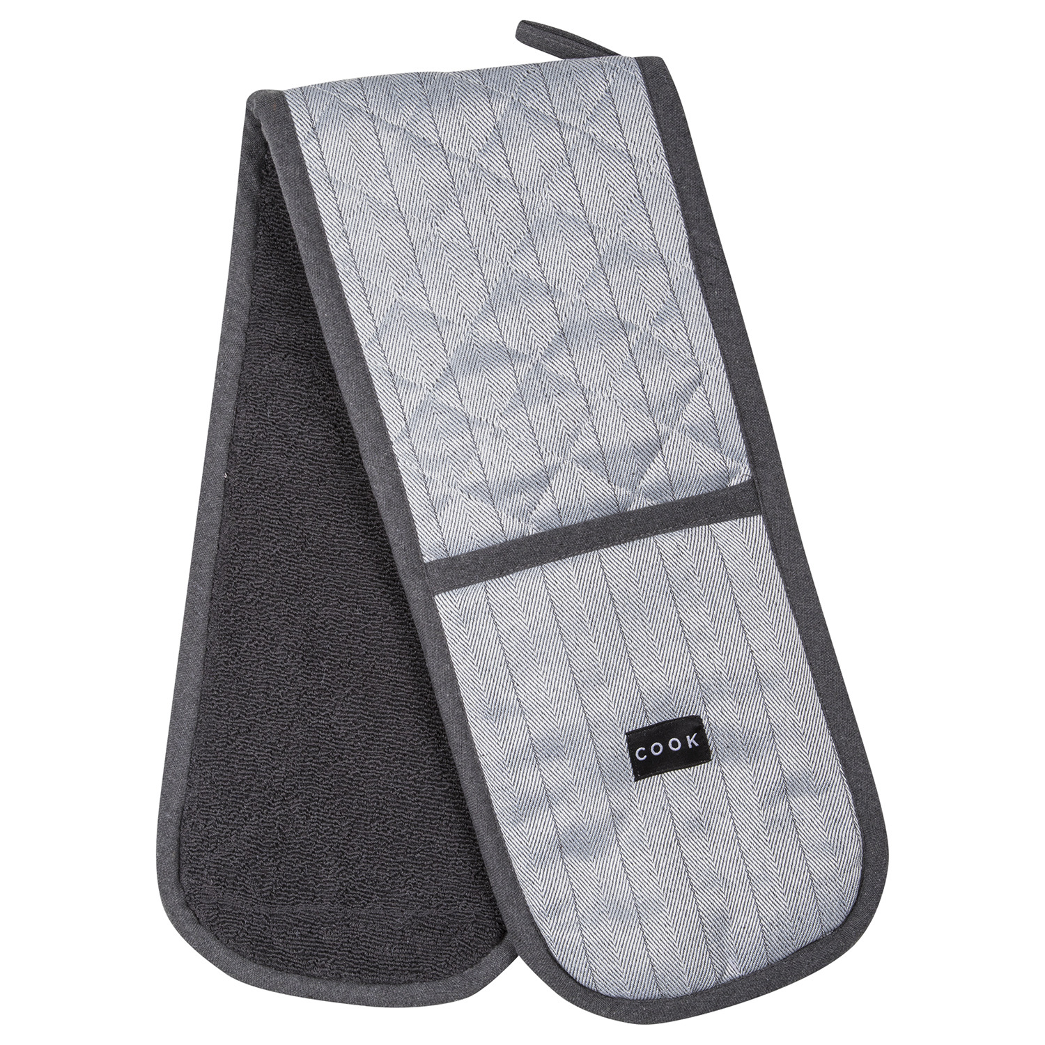 Double Grey Oven Glove Image