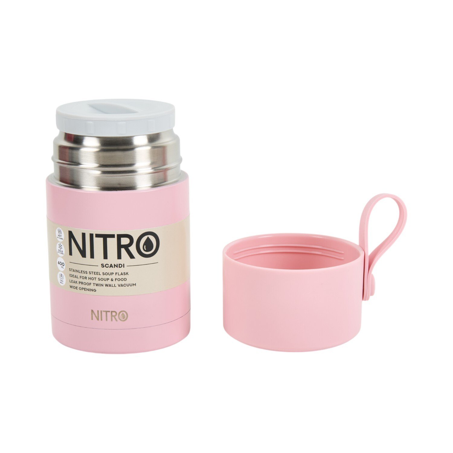 Nitro Scandi Stainless Steel Soup and Food Flask 400ml Image 8