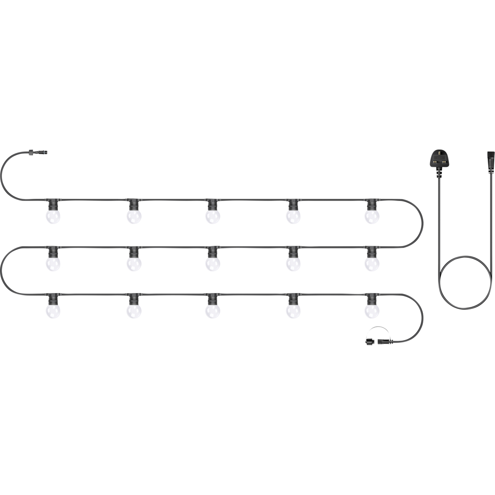Eagle Connect Festoon 15 Warm White Clear Lamps LED String Light 5m Image 2