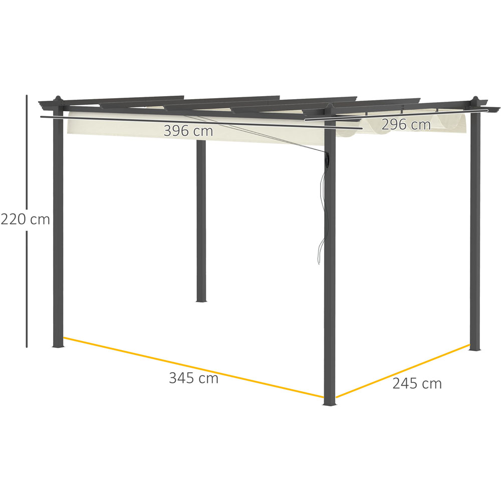 Outsunny 4 x 3 Aluminum Pergola Gazebo Image 5