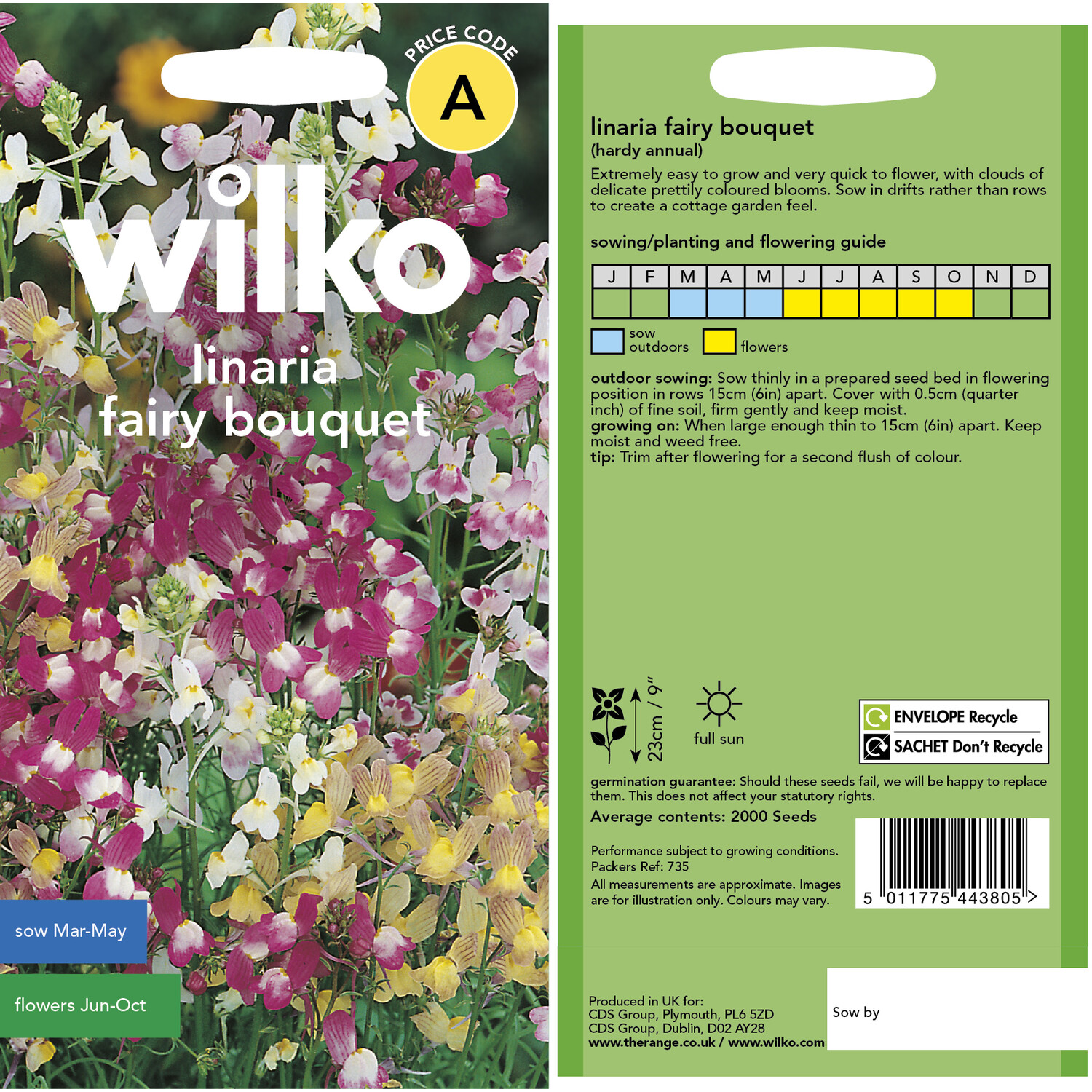 Wilko Linaria Fairy Bouquet Seeds Image 3