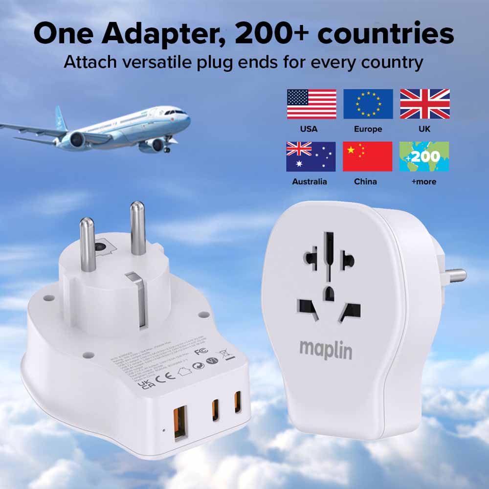 Maplin Worldwide Travel Adapter with USB Ports Image 5