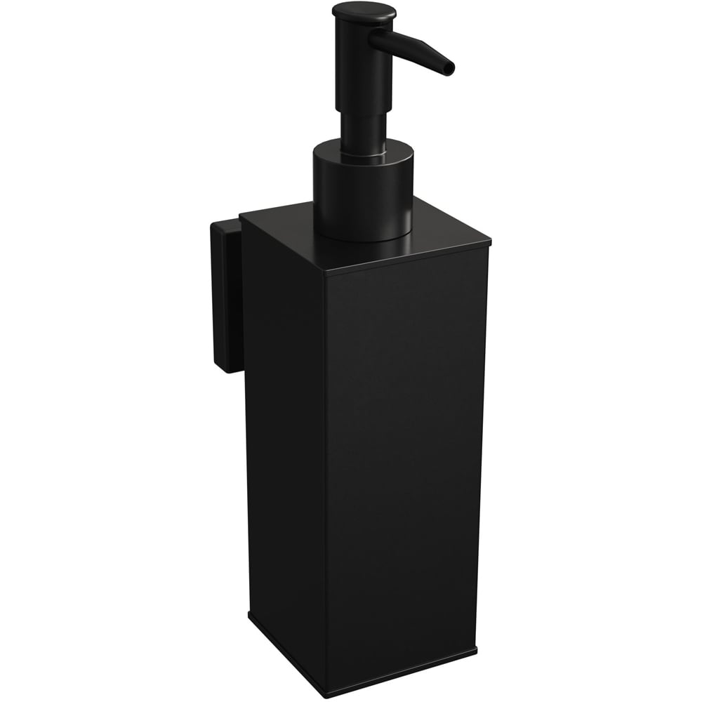 Rothley Matt Black Square Soap Dispenser 180ml Image 1