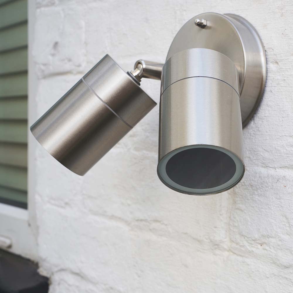 ValueLights Barrow 2 Pack Silver 2 Light Wall Spotlight Image 3