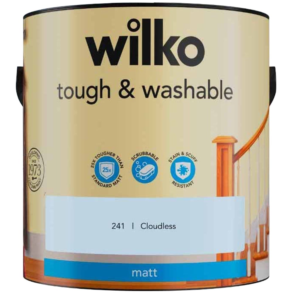 Wilko Tough & Washable Cloudless Matt Emulsion Paint 2.5L Image 2
