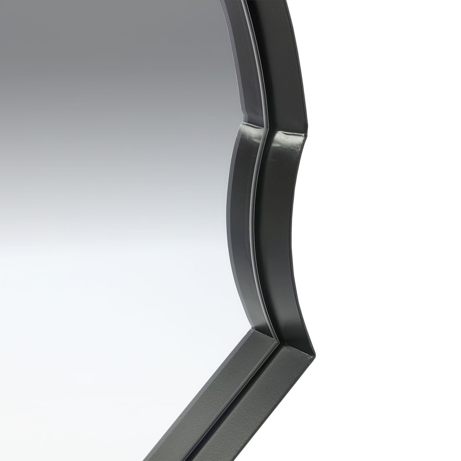 Scooped Arch Lean To Mirror - Black Image 3