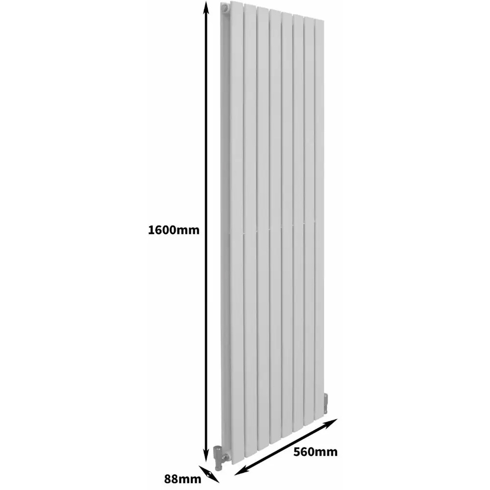MonsterShop White Flat Radiator 1600 x 560mm Image 6