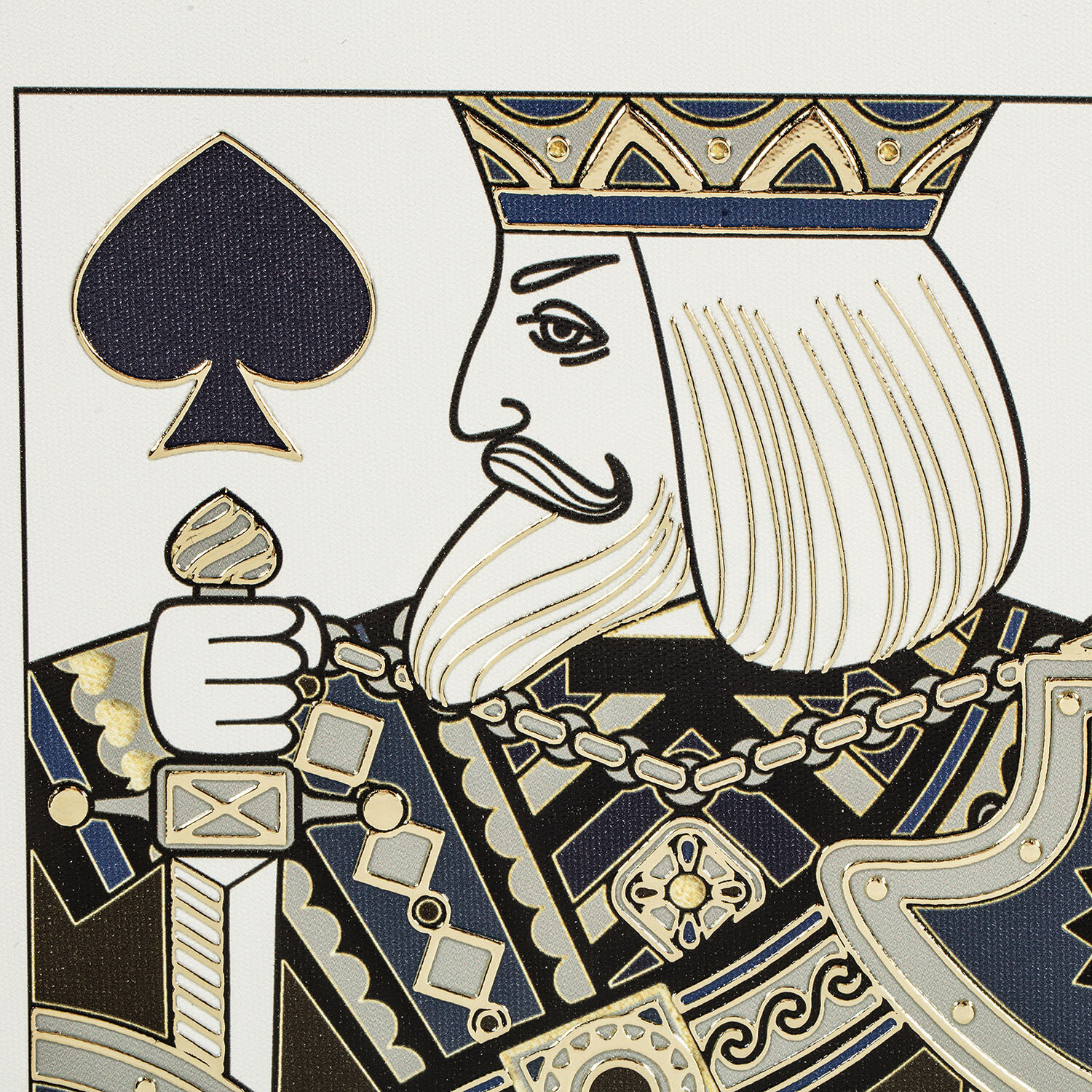 Foiled Playing Cards Framed Canvas - Multicolour Image 6