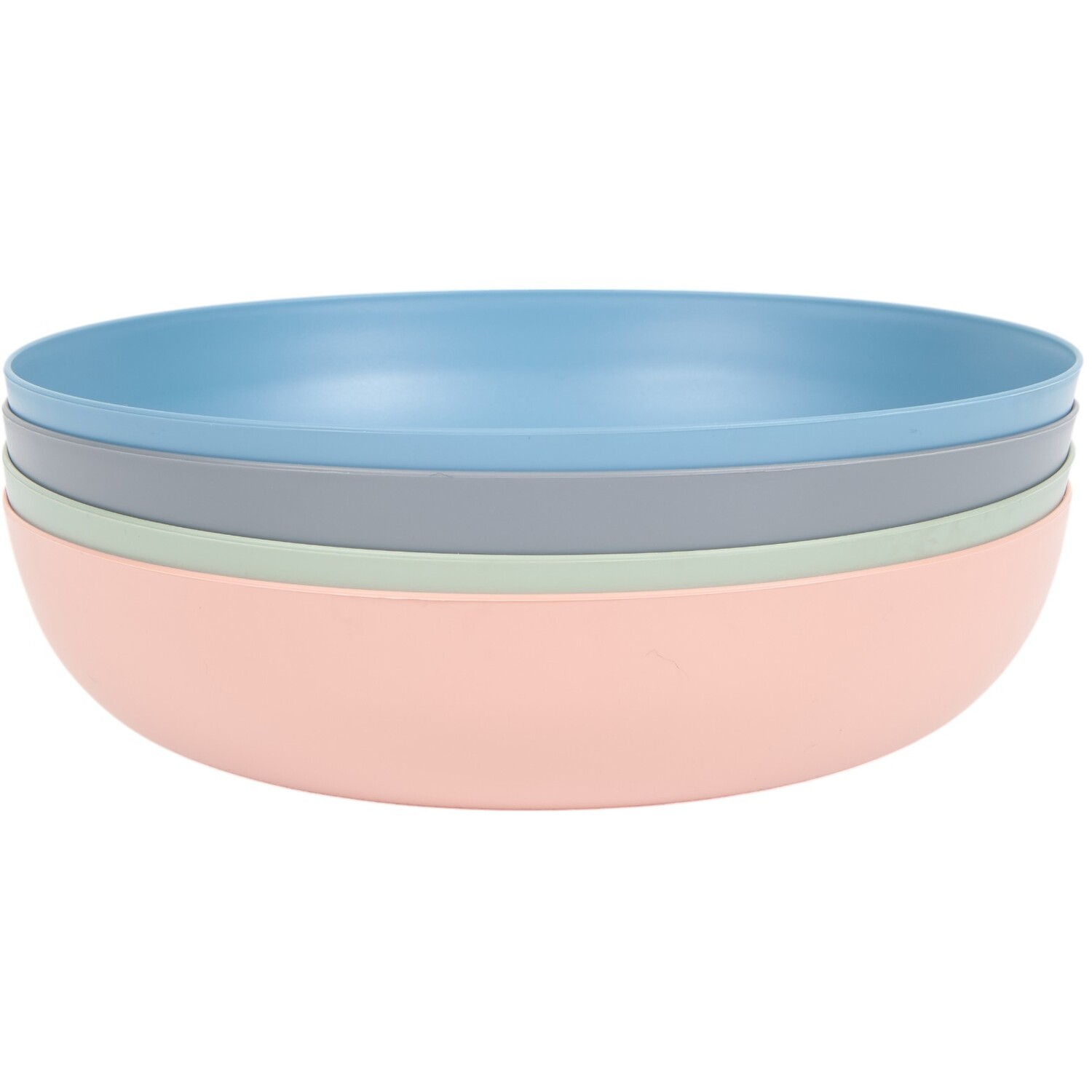 Pack of 4 Summer Living Pasta Bowls Multicolour Image 1