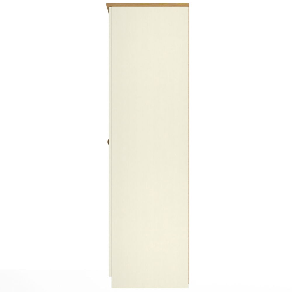 Crowndale Warwick 3 Door Cream Ash and Oak Triple Mirror Wardrobe Image 3
