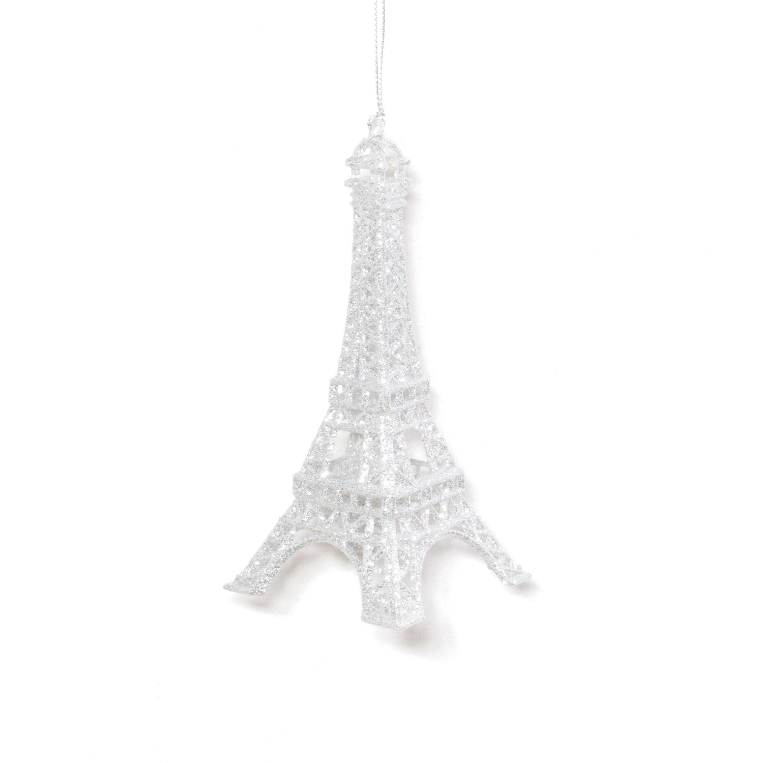Glitter Eiffel Tower Hanging Decoration Silver Image 2
