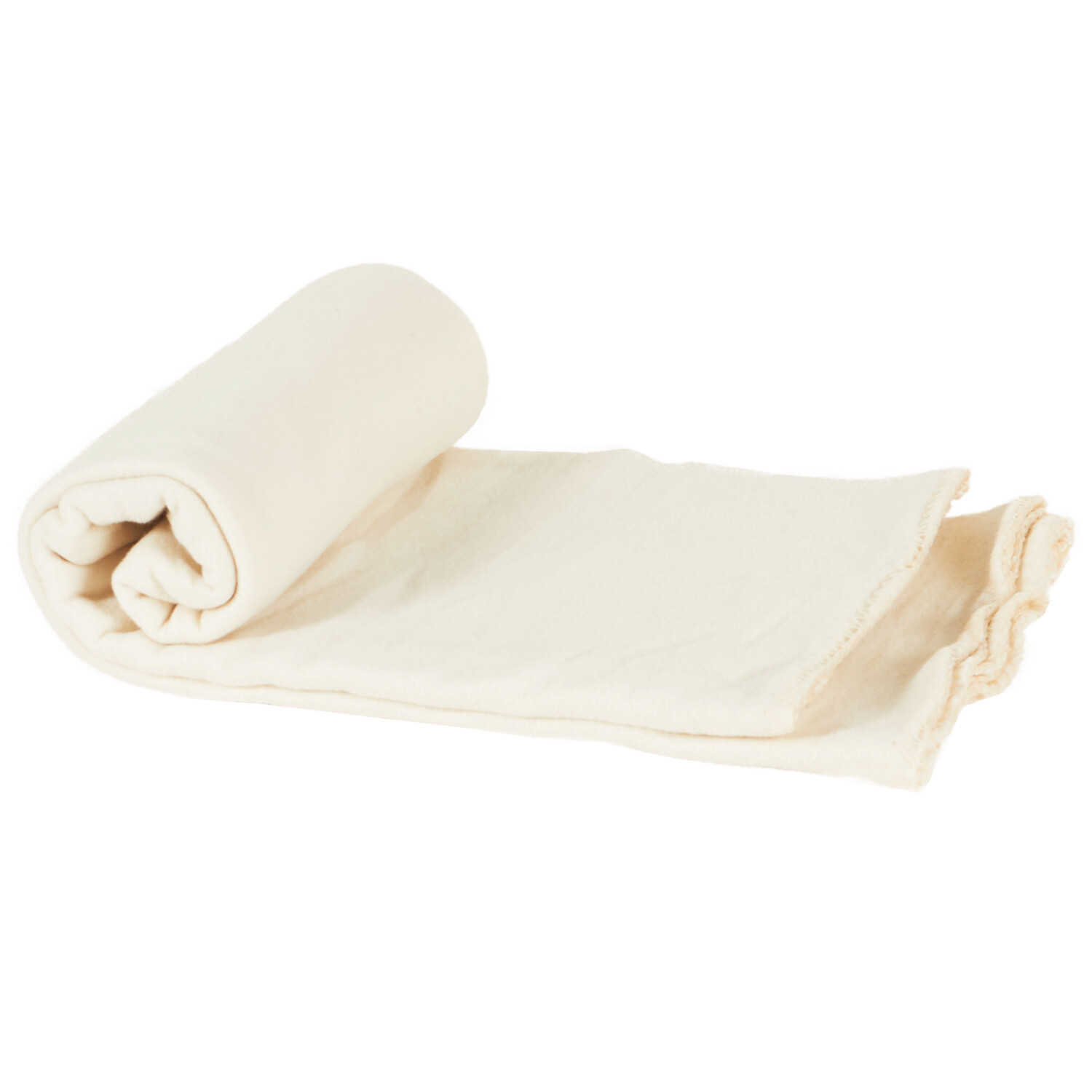 Essential Fleece Plain Throw - Natural Image 3