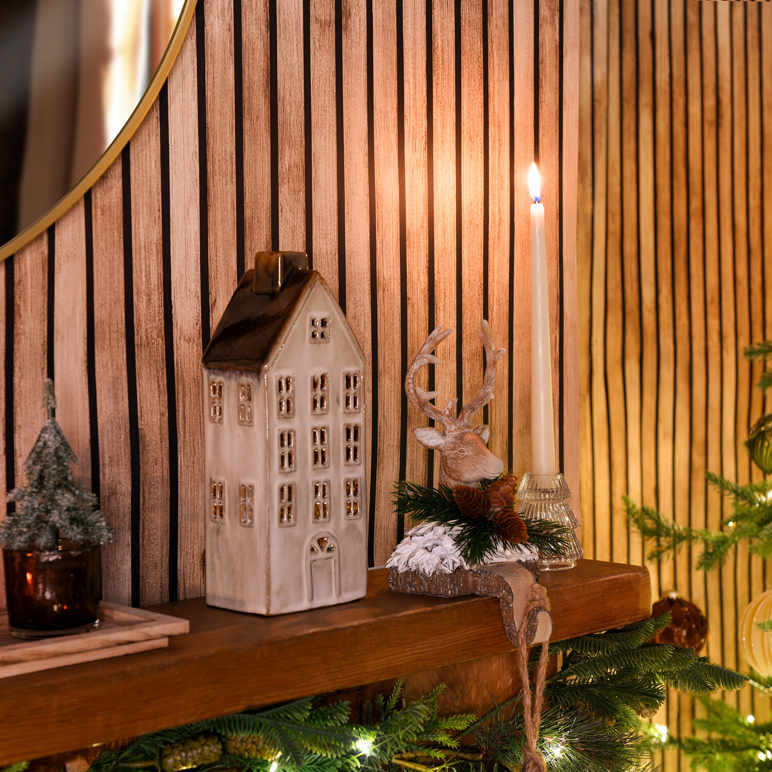 Rustic Stag Stocking Holder Brown Image 5