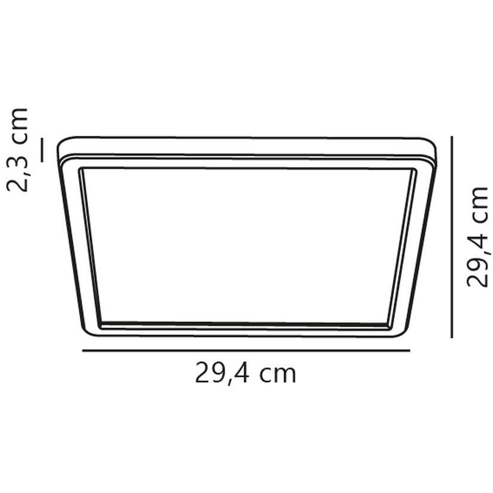Nordlux Oja 29 Square 3000/4000K 3-Step Brushed Nickel LED Ceiling Light Image 6