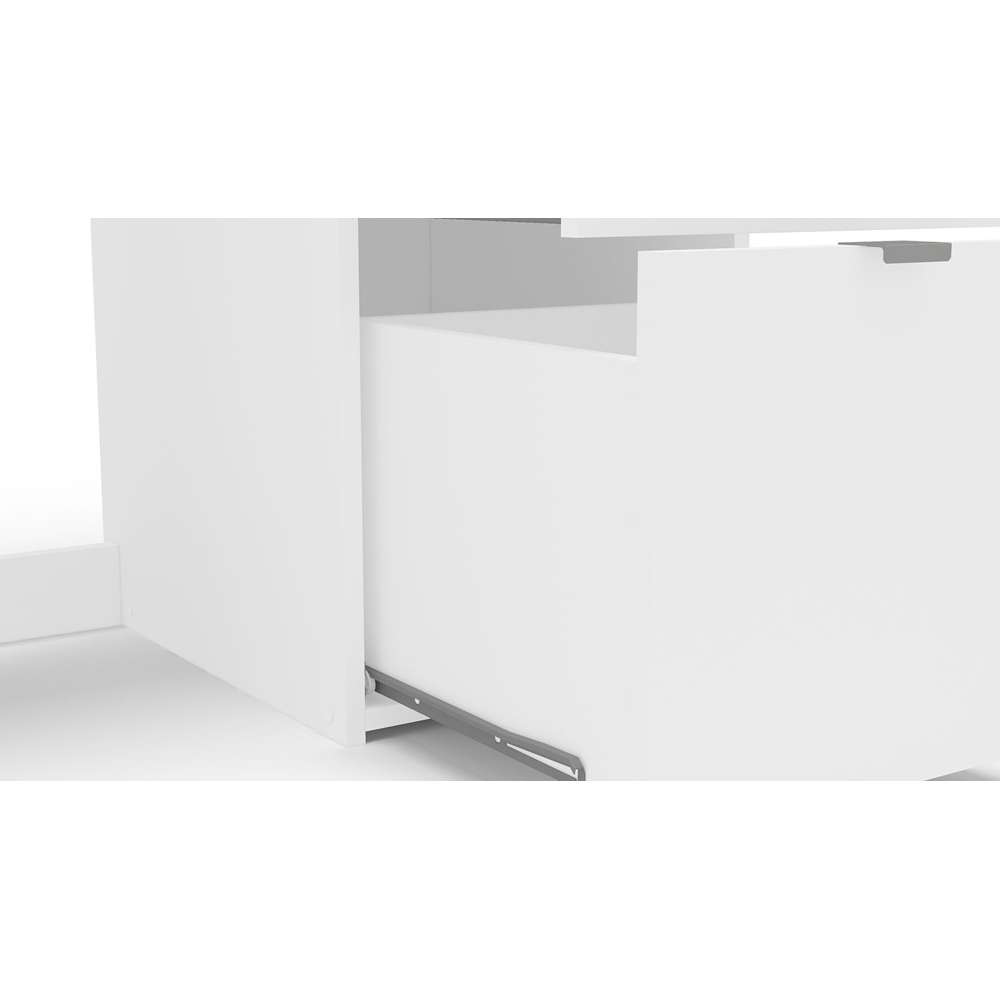 Ava 5 Drawer White Dressing Table with Mirror Image 7