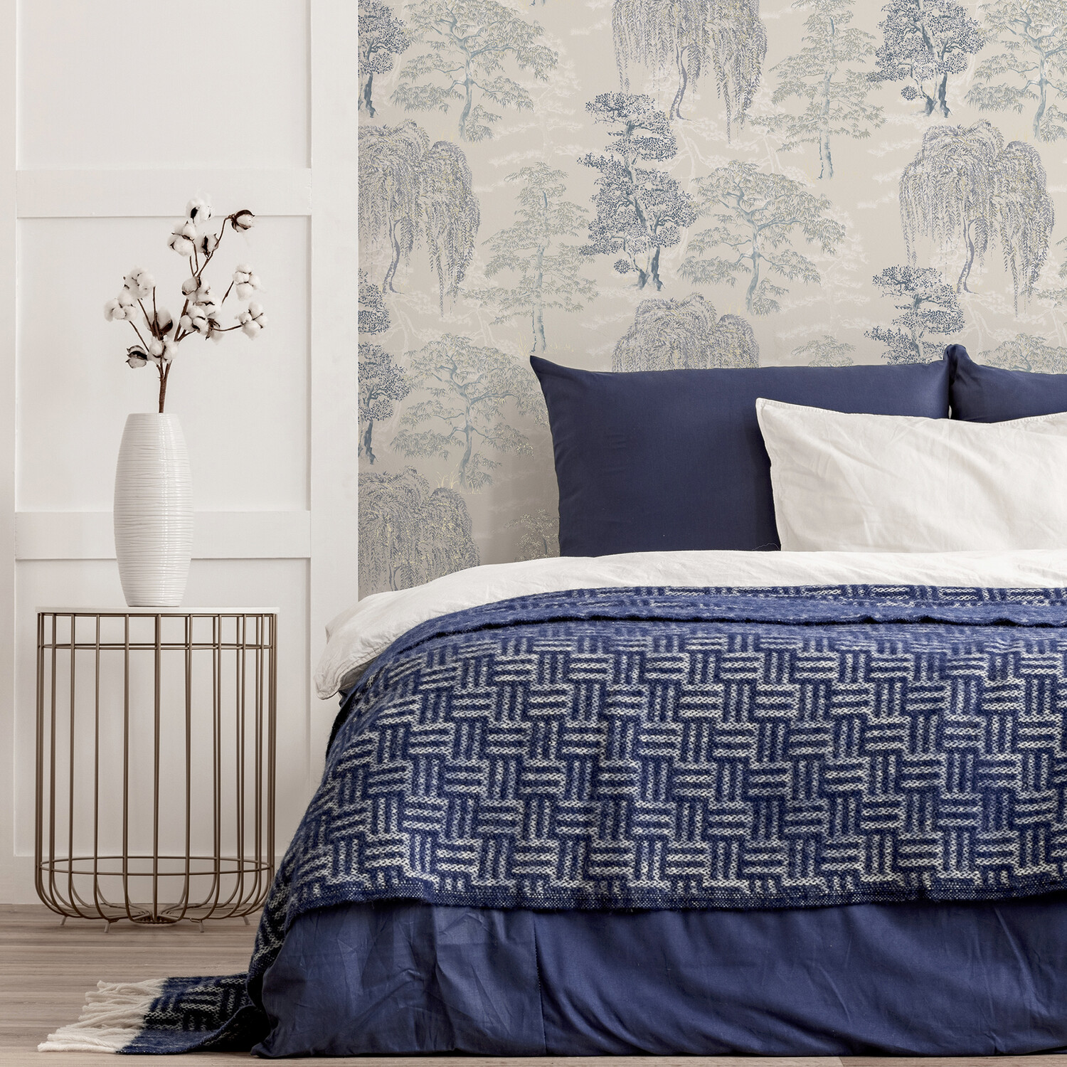 Oriental Garden Wallpaper - Soft Blue Image 4