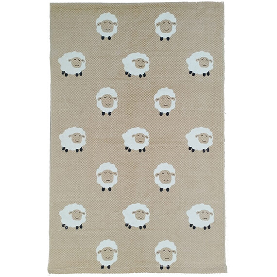 Sheep Printed Rug Beige Image