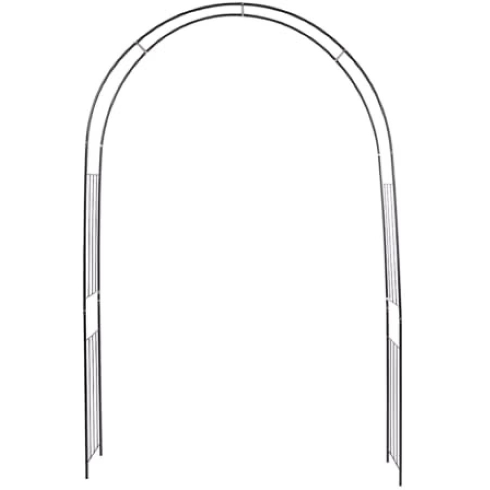 Fallen Fruits 2.2 x 1.3m Black Iron Decorative Rose Archway Image 3